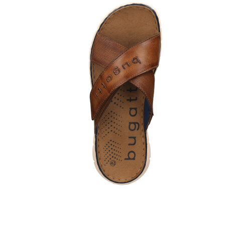 Bugatti Dario herren Pantoletten cognac
