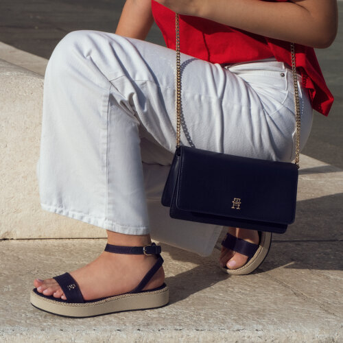 TOMMY HILFIGER LINEN FLATFORM