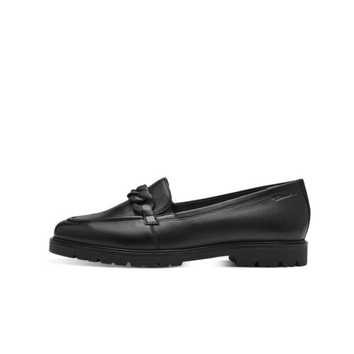 Tamaris slip on BLACK LEATHER