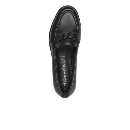 Tamaris slip on BLACK LEATHER