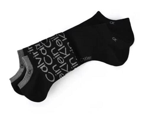 CK MEN SNEAKER 2P ALL OVER PRINT BLACK
