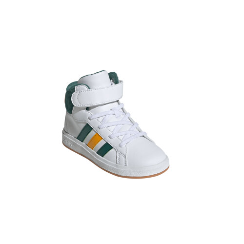 adidas GRAND COURT MID K  FTWWHT/CGREEN/COGOLD