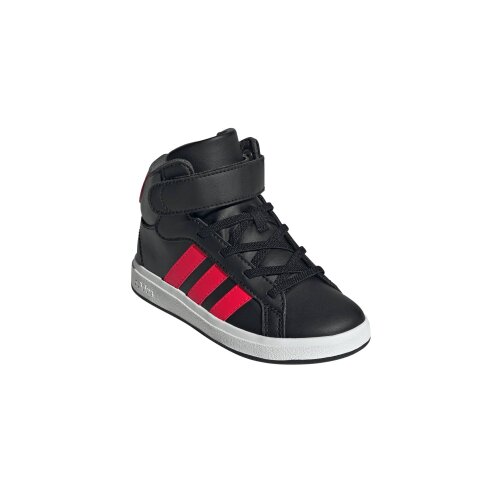 adidas GRAND COURT MID K  CBLACK/LUCRED/GRESIX